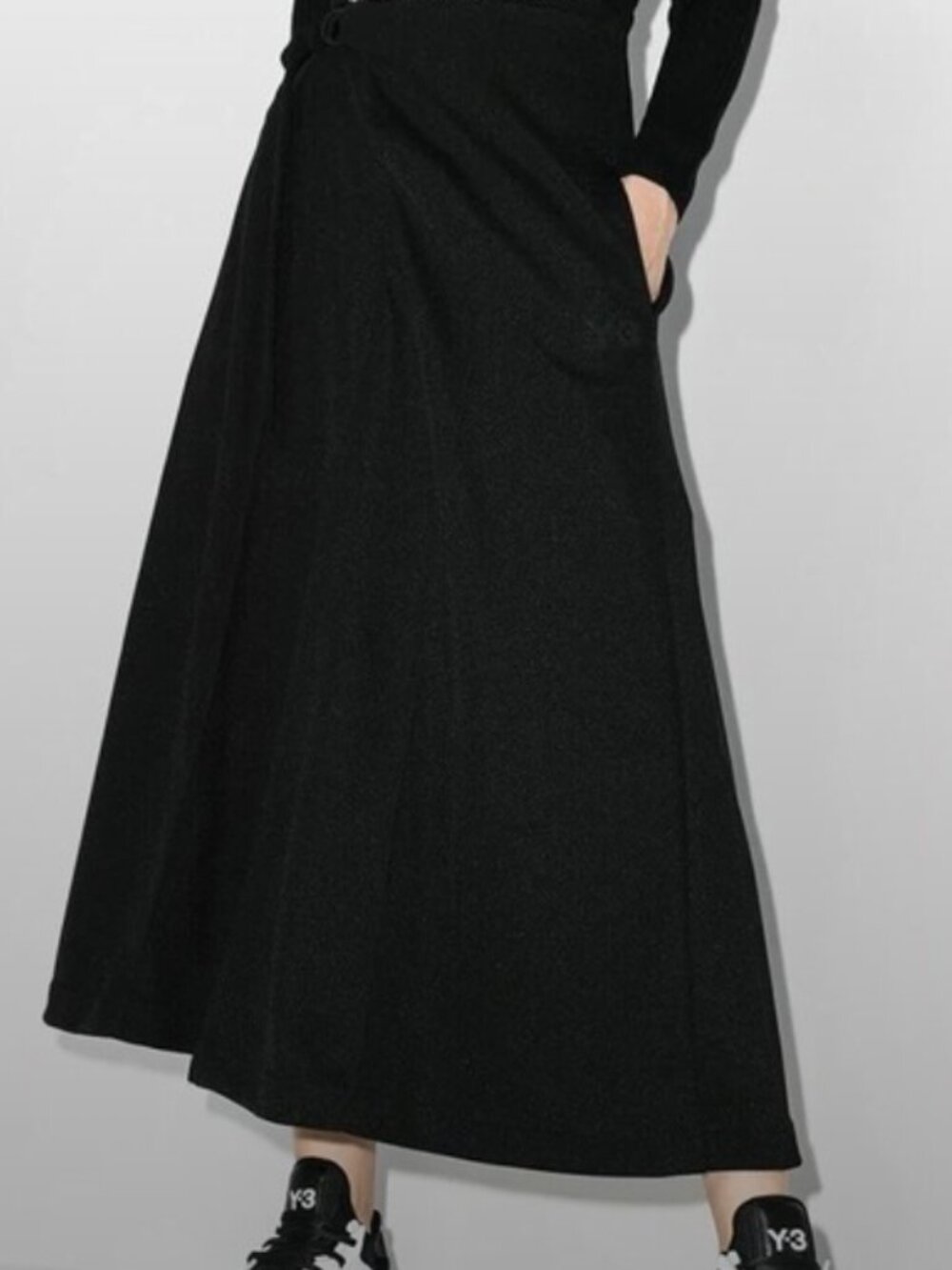 NWT Adidas Y-3 Yohji Yamamoto Women's Classic Track Skirt Black GK4471